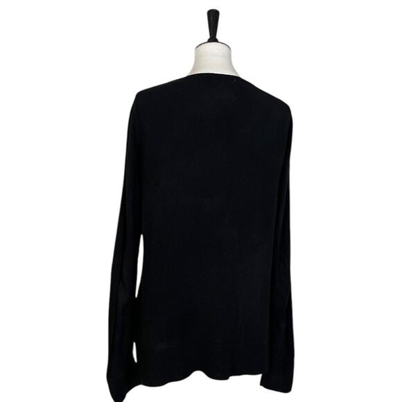 Roz & Ali Bundle of 2 V-neck Sweaters Black Cream Classic Soft Women’s Size XL - Picture 5 of 13